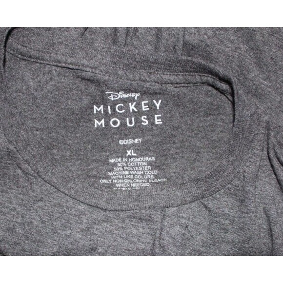 Disney Mickey Mouse T-Shirt Gray with Logo Women's Size XL - Picture 4 of 4
